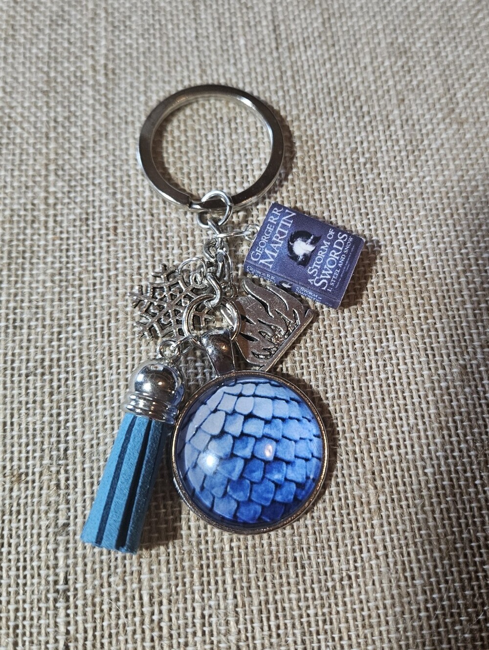 Game of Thrones Fire and Ice inspired Keychain